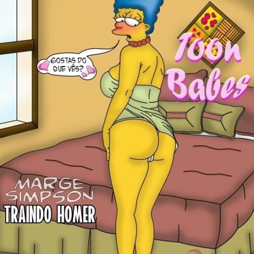 marge traindo homer